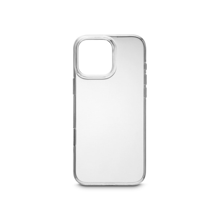 Hama Always Clear Funda para iPhone 16 Pro Max - Antideslizante - Poliuretano Termoplastico - Bordes Elevados - Color Transparen