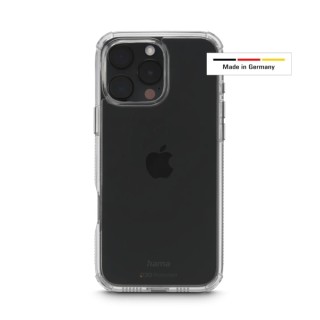 Hama Extreme Protect Funda para iPhone 16 Pro Max - Antideslizante - Policarbonato - Proteccion D3O - Bordes Elevados - Color Tr