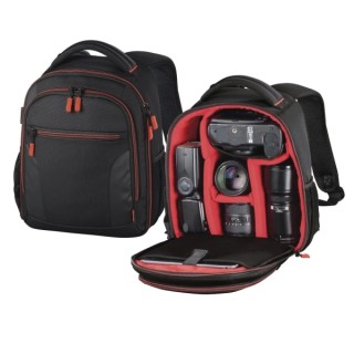 Hama Miami Mochila para Camara - Capacidad 5L - Poliester - Compartimentos Separados para Objetivos - Asa de Mano - 22x10x24cm -