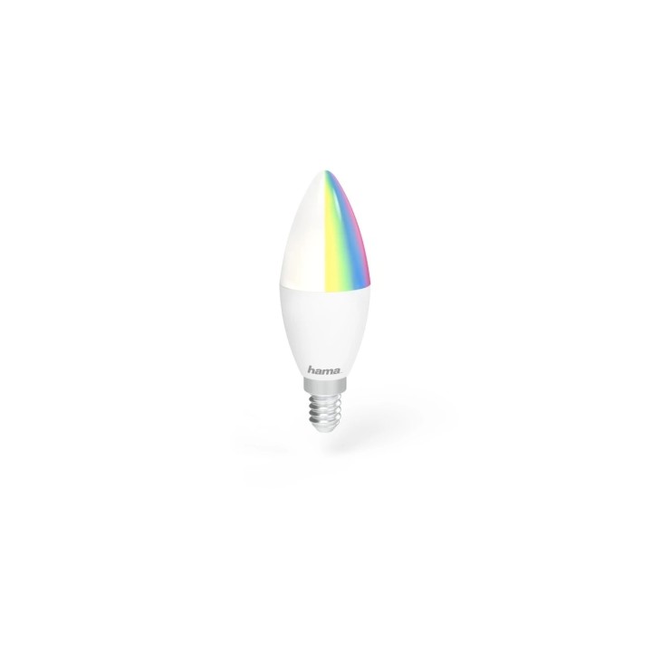 Hama Bombilla LED E14 Inteligente - Potencia 5.5W - RGBW - WiFi - Compatible con Asistente de Voz - Control con App - Forma de V