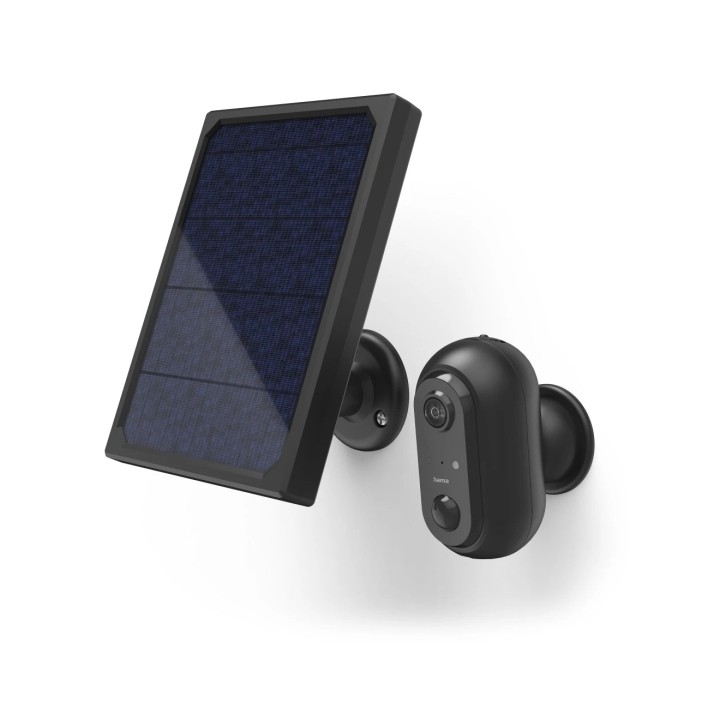 Hama Camara de Vigilancia Exterior con Microfono - Vision Nocturna - Panel Solar - IP65 - Asistente de Voz - WiFi - 2.4GHz - Ful