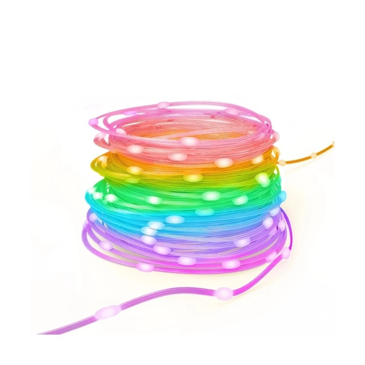 Hama Tira LED RGB Inteligente - Longitud 10m - IP65 - Cable de Alimentacion de 1.5m - WiFi - Multicolor