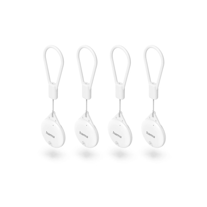 Hama Find My Pack de 4 Localizadores Antiperdida para Apple - Bluetooth - Policarbonato y Silicona - Autonomia hasta 240 Dias -