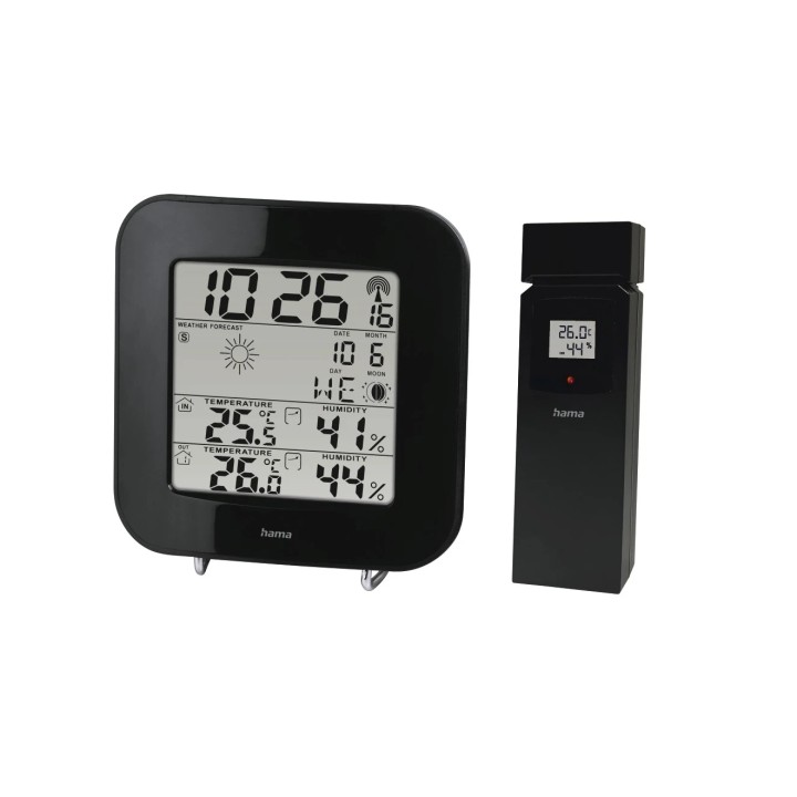 Hama Ews-200 Estacion Meteorologica - Reloj - Prevision Meteorologica - Sensor Exterior - Radiofrecuencia - Termometro - Higrome