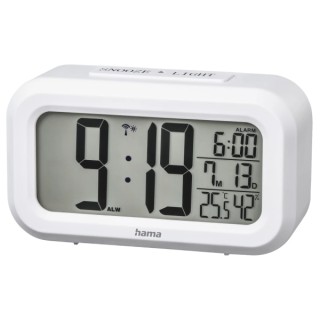 Hama Rc 660 Radio Reloj Despertador - Termometro - Higrometro - Pantalla Digital - Funcion de Repeticion de Alarma - 2 Alarmas C