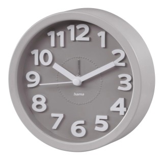 Hama Retro Reloj Despertador Analogico - Estilo Retro - Funciona con 1 Pila AA - 12x4cm - Color Gris