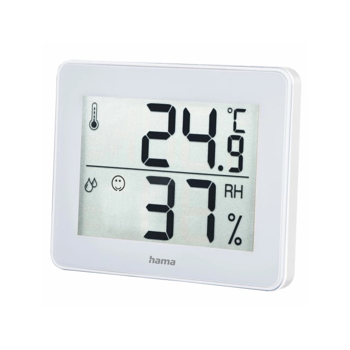 Hama Medidor de Temperatura y Humedad para Interior - Pantalla Digital - Memoria de Datos - Indicador de Confort - Permite Colga