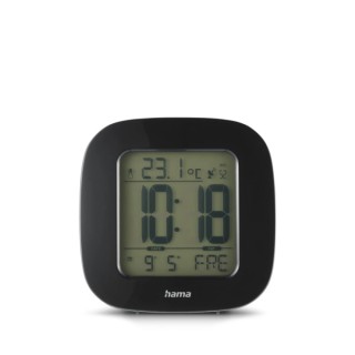 Hama Rc 45 Radio Reloj Despertador - Pantalla Digital - Termometro - Funcion de Repeticion de Alarma - Zona Horaria Ajustable -