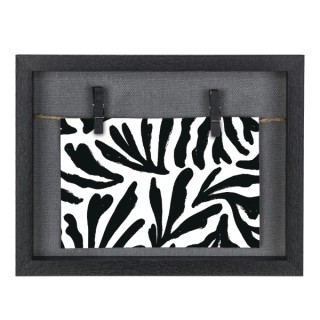 Hama Muro Marco de Fotos con Cordon - Madera MDF - 21.5x16.5x3.2cm - Color Negro