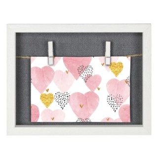 Hama Muro Marco de Fotos con Cordon - Madera MDF - 21.5x16.5x3.2cm - Color Blanco