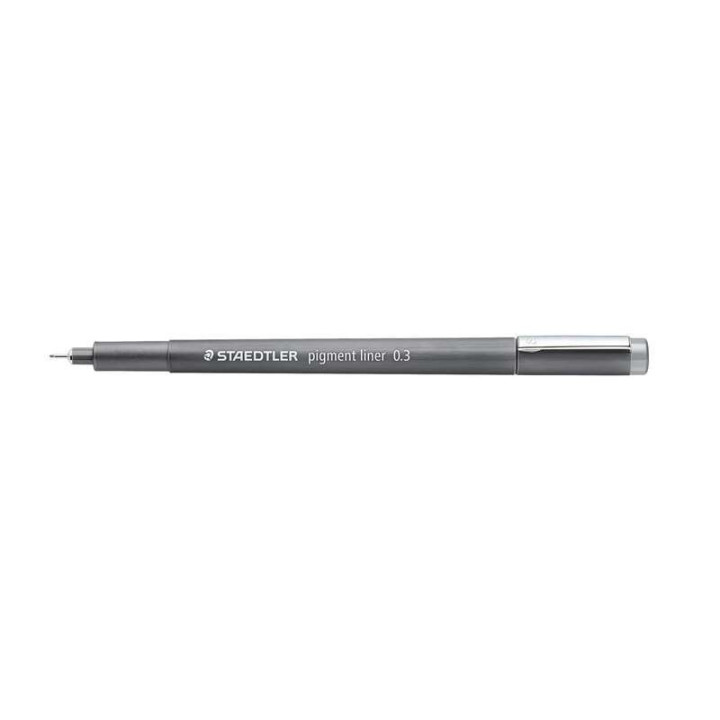 Staedtler Pigment Liner 308 Rotulador Calibrado - Trazo 0.3mm - Secado Rapido - Color Gris