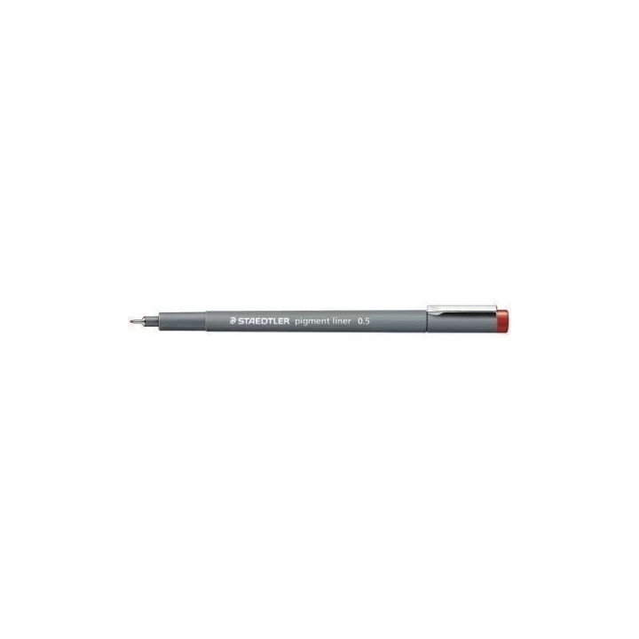 Staedtler Pigment Liner 308 Rotulador Calibrado - Trazo 0.5mm - Secado Rapido - Color Rojo