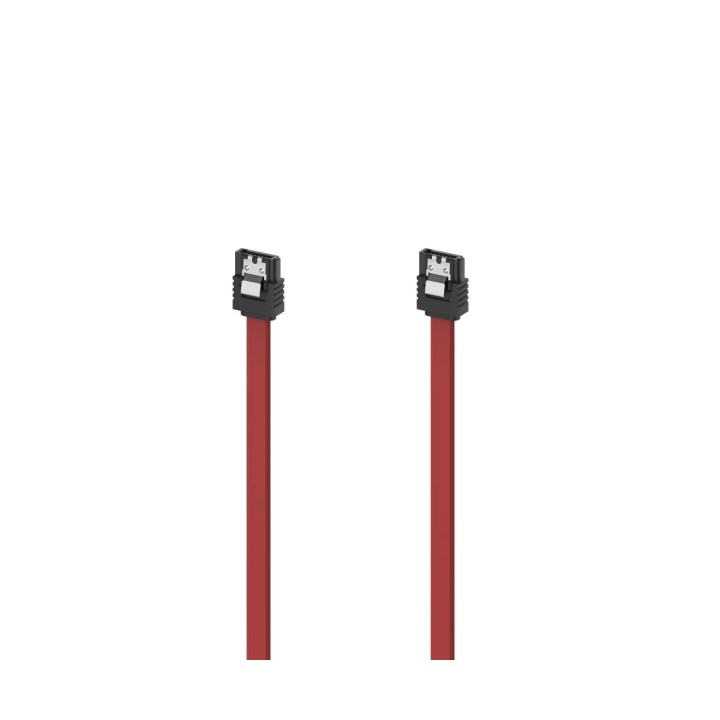 Hama Essential Cable de Datos Sata III - Velocidad hasta 6Gbps - Longitud 45cm - Color Rojo