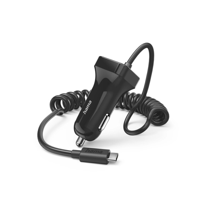 Hama Cargador de Coche 12W - Cable 1m - USB-C - Color Negro