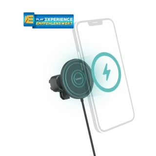 Hama Car FC15 Soporte Magnetico con Cargador para Coche - Potencia 15W - USB-C - Carga Rapida - Color Negro