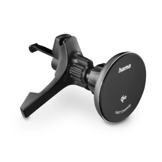 Hama Qi2 Soporte Magnetico con Cargador para Coche - Potencia 15W - USB-C - Carga Rapida - Color Negro