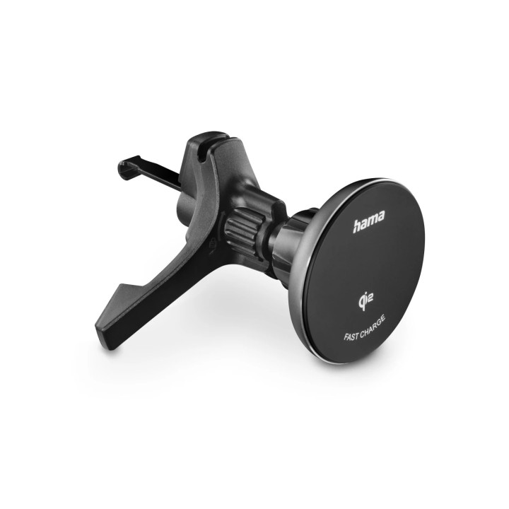 Hama Qi2 Soporte Magnetico con Cargador para Coche - Potencia 15W - USB-C - Carga Rapida - Color Negro