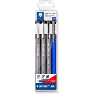 Staedtler Pigment Liner 308 Pack de 3 Rotuladores Calibrados 0