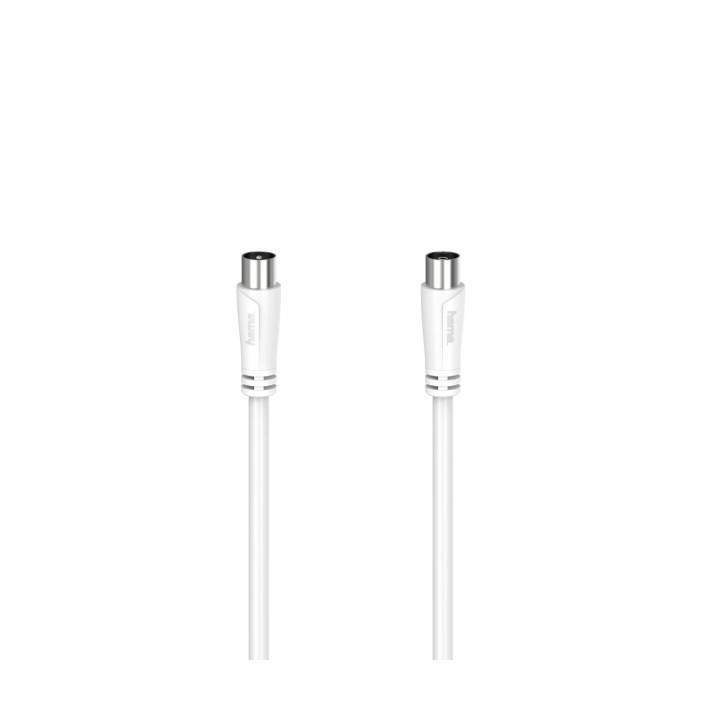 Hama Essential Cable Coaxial de Antena Macho/Hembra - Longitud 3m- Doble Blindaje - Apantallamiento 90dB - Impedancia 75Ohm - Co