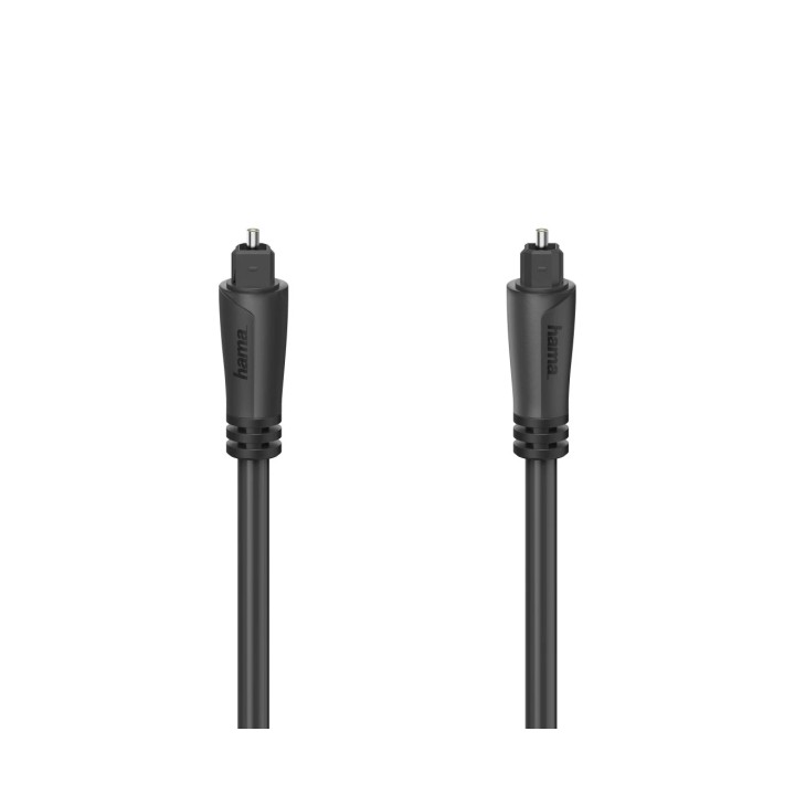 Hama Essential Cable de Fibra Optica para Audio - Longitud 3m- Toslink Macho - Color Negro