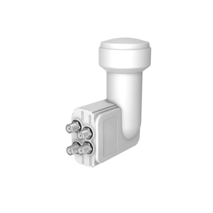 Hama Essential Receptor Quattro Lnb Satelital con 4 Salidas - Salida Conector F - Factor de Ruido 0.3dB - Color Blanco