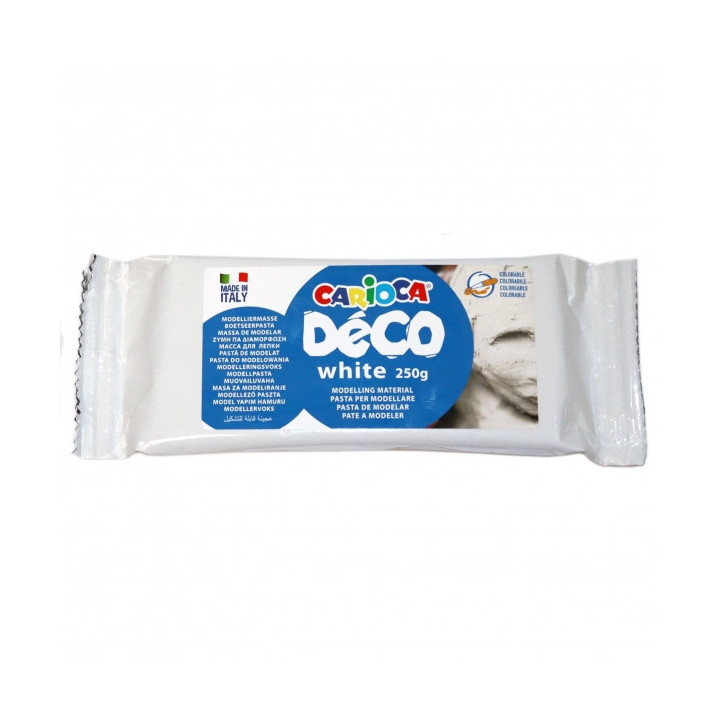 Carioca Pasta de Modelar 250gr - Apta para Todas las Tecnicas de Modelaje - Endurece al Aire - Facil de Alisar - Aplicable sobr