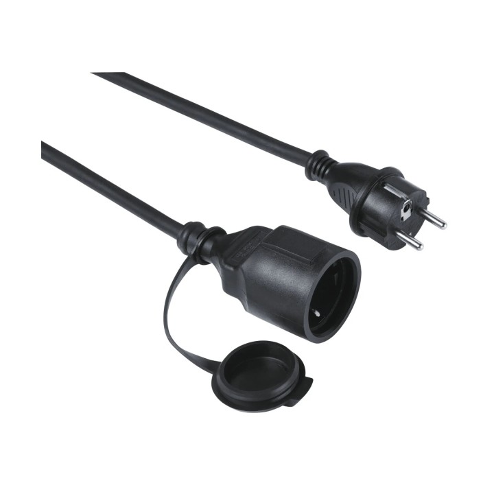 Hama Outdoor Cable de Alimentacion Alargador para Exteriores - Potencia Maxima 3680W - Longitud 10m - Seccion 1.5mm2 - Schuko CE