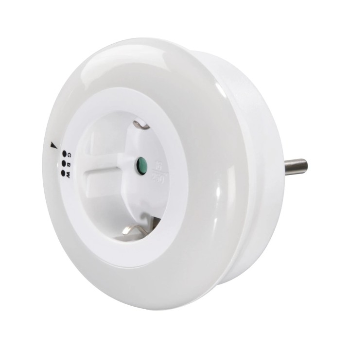 Hama Luz LED Nocturna - Potencia 0.8W - IP20 - Sensor de Luz - Color Blanco
