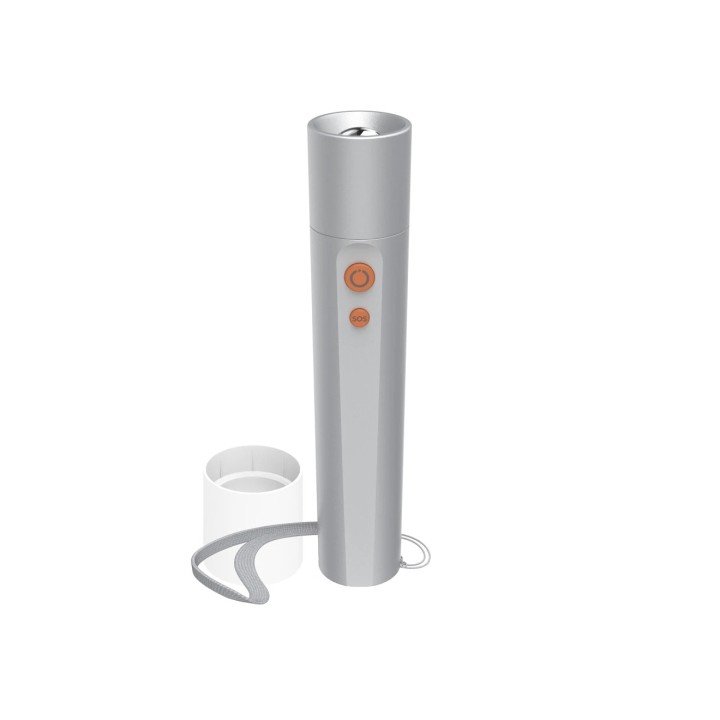 Hama Fl250 Linterna LED - Potencia 3W - 250 Lumenes - Funciona con 3 Pilas AAA - Aluminio - Color Plata