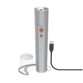 Hama Fl350-C Linterna LED - Recargable - 350 Lumenes - Bateria 18650 de Litio - Color Plata