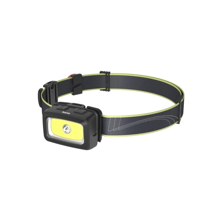 Hama Hl350 Linterna Frontal LED - Cinta para la Cabeza - 350 Lumenes - Autonomia hasta 5h - Funciona con 4 Pilas AAA - IP44 - Co