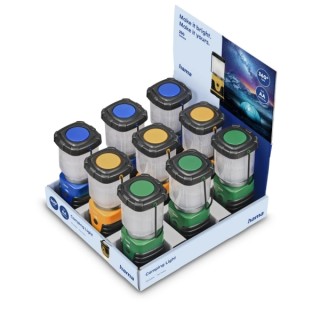 Hama L250 Expositor con 12 Linternas LED - Bateria - 250 Lumenes - Gancho Plegable - Autonomia hasta 15H - 6.1x14.3x6.1cm - Colo