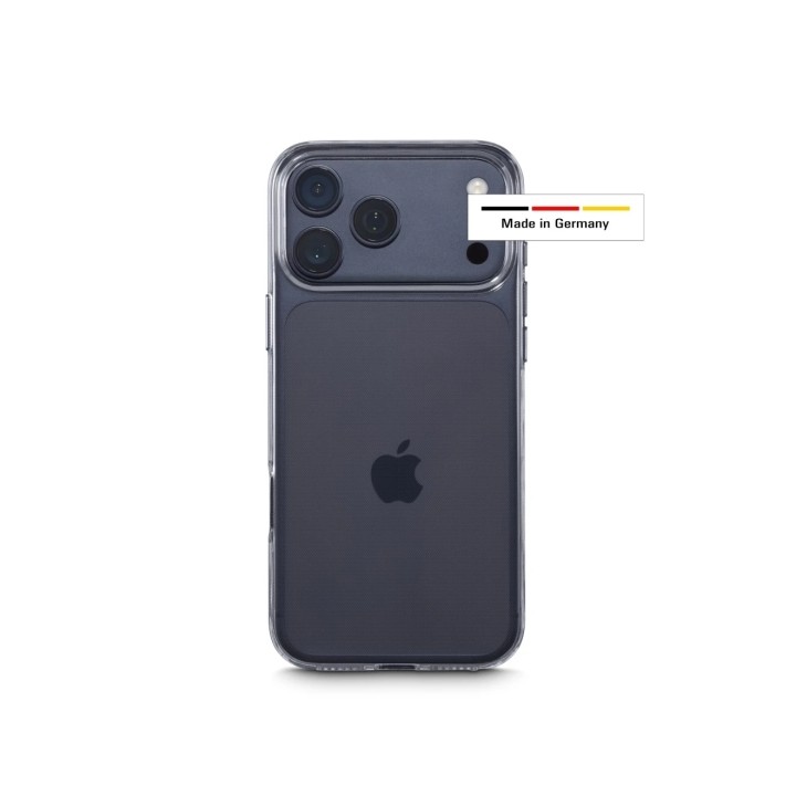 Hama Always Clear Funda para iPhone 17 Pro Max - Antideslizante - Poliuretano Termoplastico - Bordes Elevados - Color Transparen