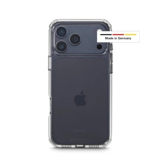 Hama Extreme Protect Funda para iPhone 17 Pro Max - Antideslizante - Policarbonato - Proteccion D3O - Bordes Elevados - Color Tr