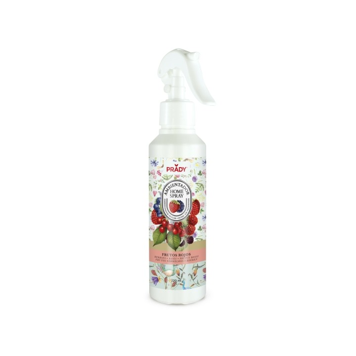 Prady Ambientador Home Spray Frutos Rojos - Frasco de 220 ml - Spray Pulverizador