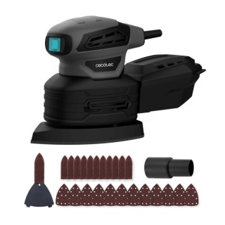 Cecotec PerfectSurface 180 Delta Lijadora Orbital - 180W - 28.000 Vibraciones por Minuto - Cable 3m - Incluye Accesorios - Conec