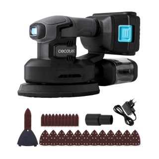 Cecotec PerfectSurface 2120 Delta Lijadora Orbital Inalambrica - Bateria 2.000mAh - 28.000 Vibraciones por Minuto - Incluye Acce