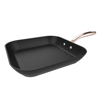 Cecotec Polka Fantasy Grill Golden Sarten Cuadrada de 28cm - Aluminio Forjado - Mango Remachado - Revestimiento Antiadherente -