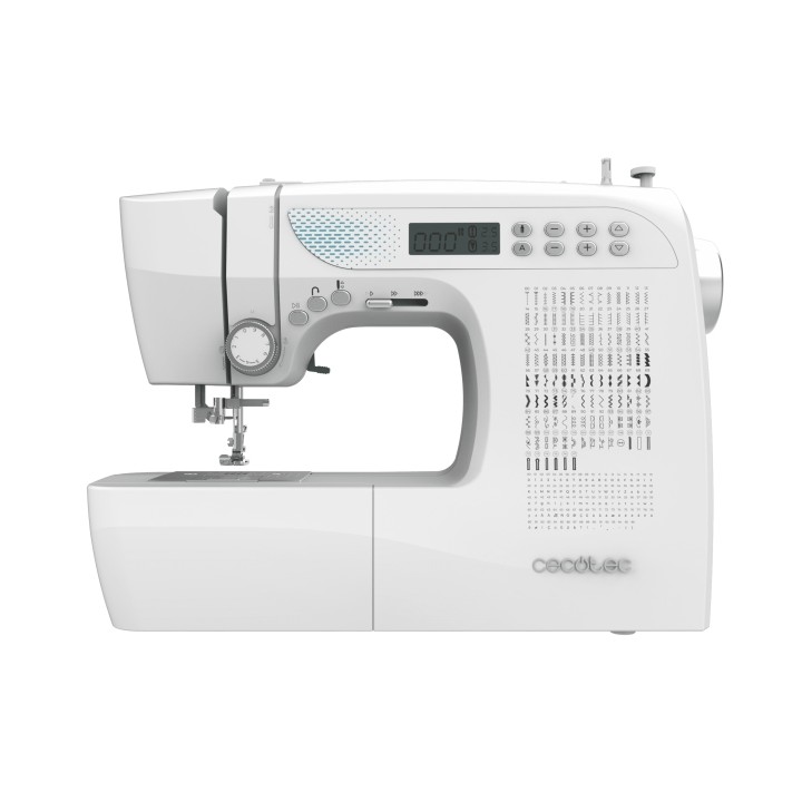 Cecotec BelleCouture 21500 Maquina de Coser Profesional - Pantalla LCD - 215 Puntadas Variadas - Enhebrado Automatico - Luz LED