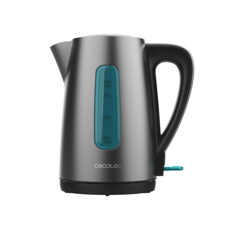 Cecotec Thermosense 210 Steel Hervidor de Agua de 1.7L - Potencia 2200W - Base 360º - Acero Inoxidable - Color Gris Oscuro