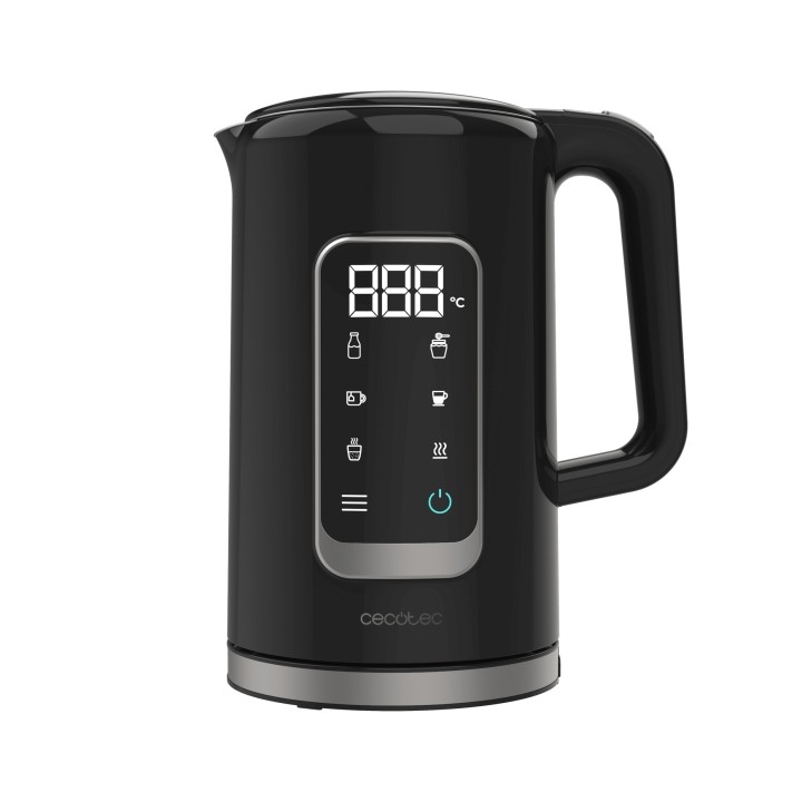Cecotec Thermosense 500 Touch Hervidor de Agua de 1.7L - Potencia 2200W - Base 360º - Pantalla Digital - Temperatura Regulable -
