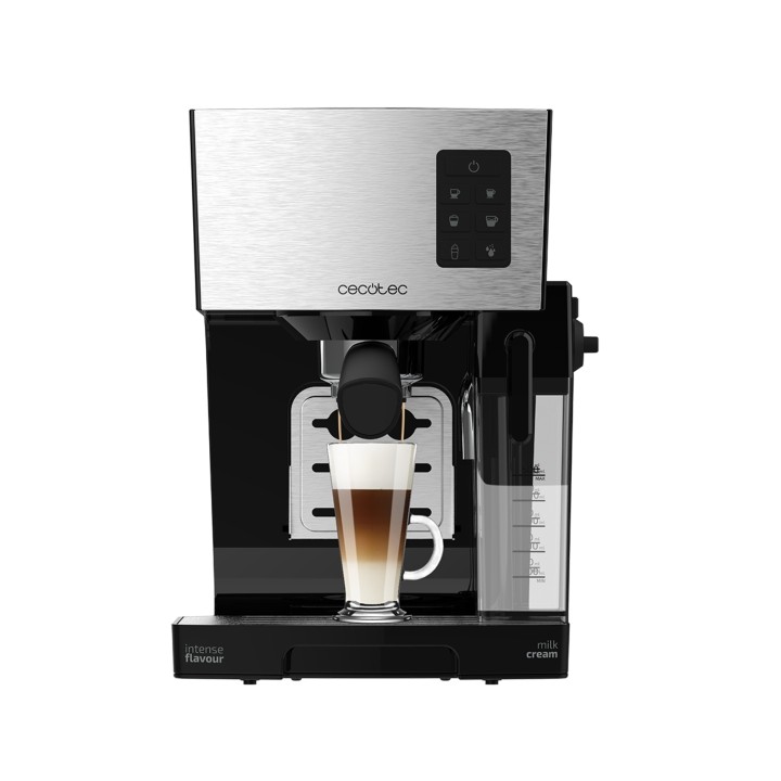 Cecotec Power Instant-ccino 20 Cafetera Expresso - 1450W - 20Bar - Deposito Leche 400ml - Calentamiento Rapido - Acabados en Ace