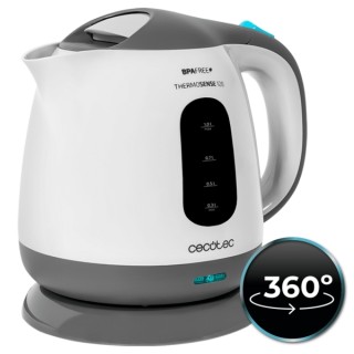 Cecotec ThermoSense 120 Hervidor de Agua de 1L - Potencia 1100W - Libre de BPA - Base 360º Independiente - Filtro Antical - Apag