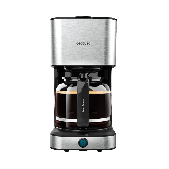 Cecotec Coffee 66 Heat Cafetera de Goteo - Potencia 950W - Deposito de 1.5L - Sistema Antigoteo - Acabados en Acero Inoxidable -