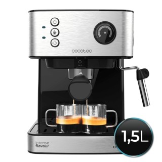 Cecotec Power Espresso 20 Professionale Cafetera Expresso con Vaporizador - Capacidad 1.5L - Presion 20bar - Deposito de 1.5L -