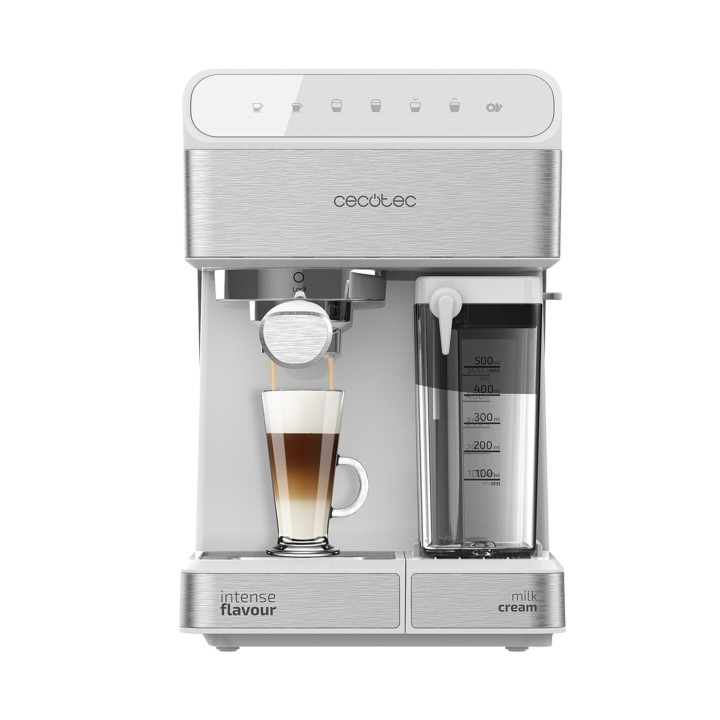 Cecotec Power Instant-ccino 20 Touch Serie Bianca Cafetera Expresso - 1350W - Calientatazas - Presion 20bar - Deposito de 1.4L -
