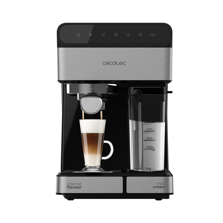Cecotec Power Instant-ccino 20 Cafetera Expresso - 1350W - Calientatazas - Presion 20bar - Deposito de 1.4L - Acabados en Acero