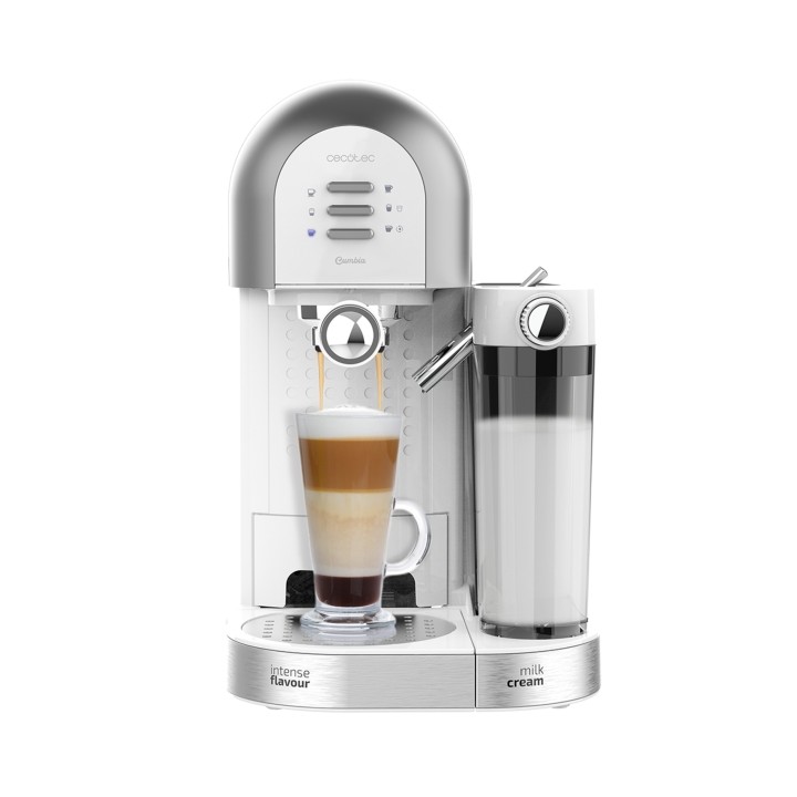 Cecotec Power Instant-ccino 20 Chic Serie Bianca Cafetera Expresso Compatible con Capsulas - Potencia 1470W - Presion 20bar - De