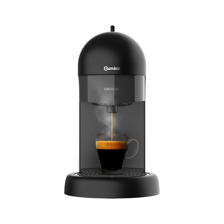 Cecotec Cumbia Capricciosa Black Cafetera Expresso Compatible con Capsulas - Potencia 1100W - Presion 19bar - Deposito de 600ml