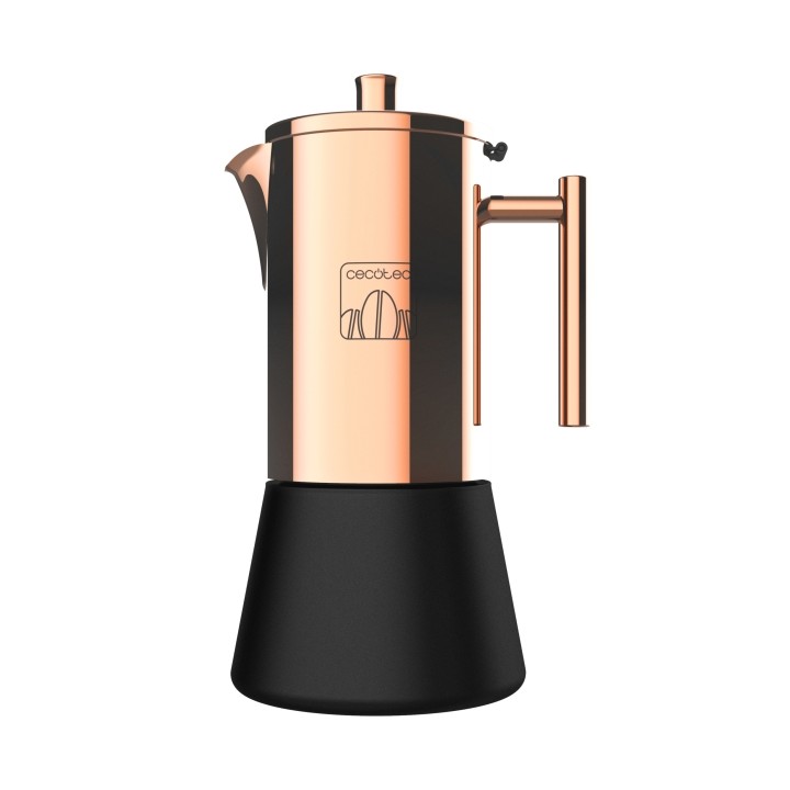 Cecotec Moking 200 Cafetera Italiana para 2 Tazas - Acero Inoxidable - Apto para Lavavajillas - Junta de Silicona - Valvula de S